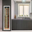 Elite Compressor 112 Bottle Wine Cellar Cooling Unit in Blackand Silver, Built-In/Freestanding with Reversible Door | Fridge.com