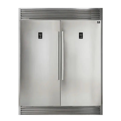 Rizzuto 2-Piece 56" Convertible Refrigerator/Freezer Set, 27.6 Cu.Ft., Decorative Grill - 60" Wide. | Fridge.com