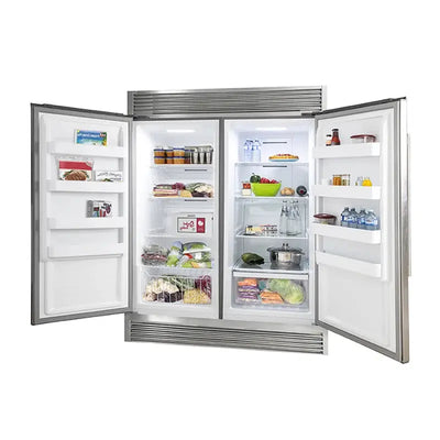 Rizzuto 2-Piece 56" Convertible Refrigerator/Freezer Set, 27.6 Cu.Ft., Decorative Grill - 60" Wide. | Fridge.com