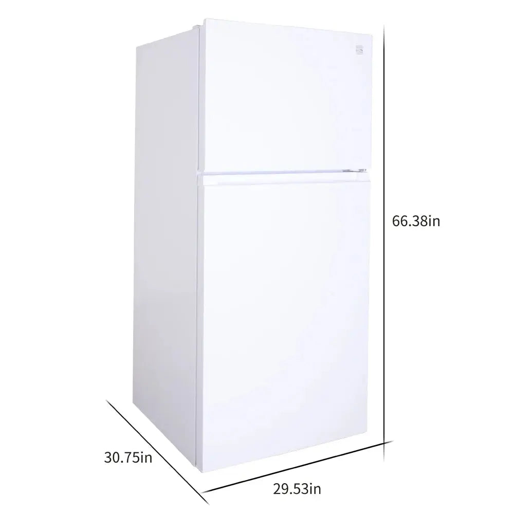 Kenmore 30-Inch 18.2 Cu. Ft. Capacity ENERGY STAR® Standard Refrigerator/Freezer, White | Fridge.com