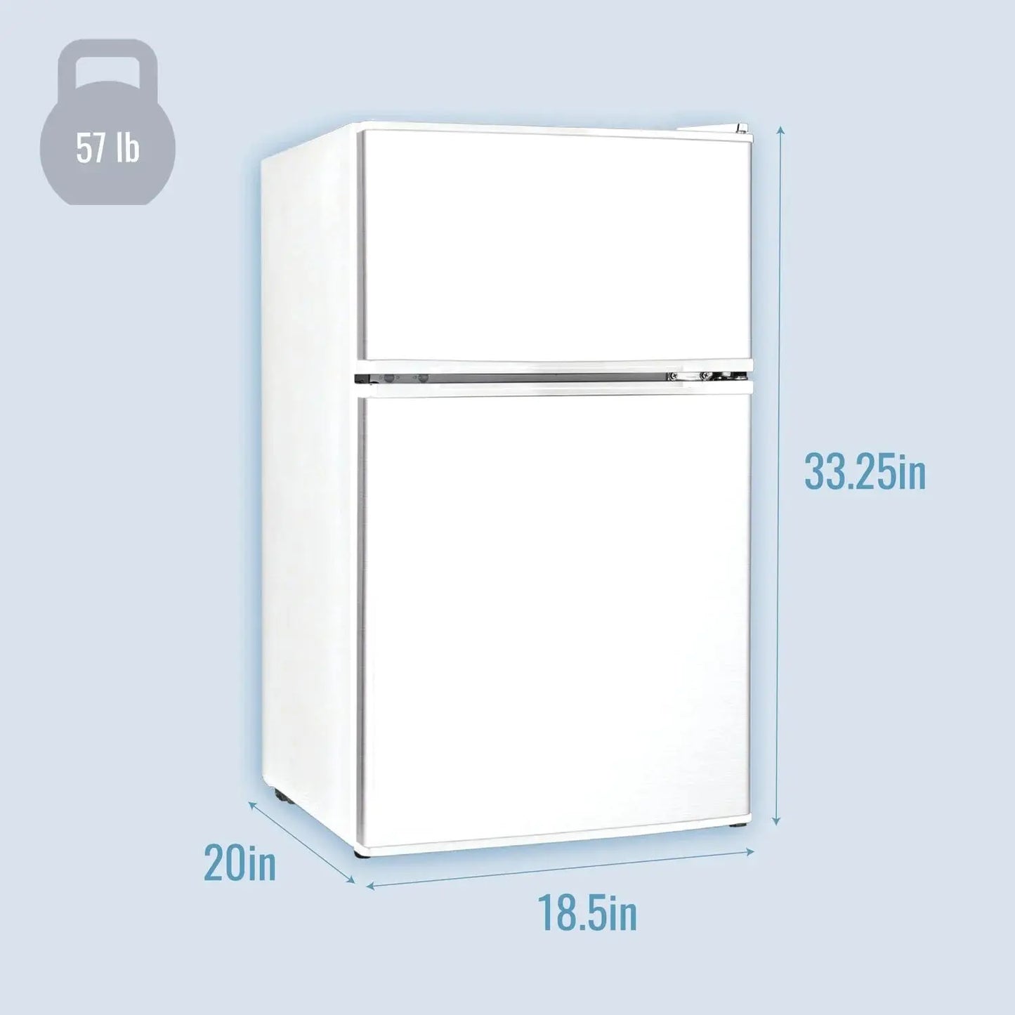 Keystone New Standard 3.1 Cu. Ft. 18.5 in W Compact Standard Door Refrigerator/Freezer, White, KSTRC312CW | Fridge.com