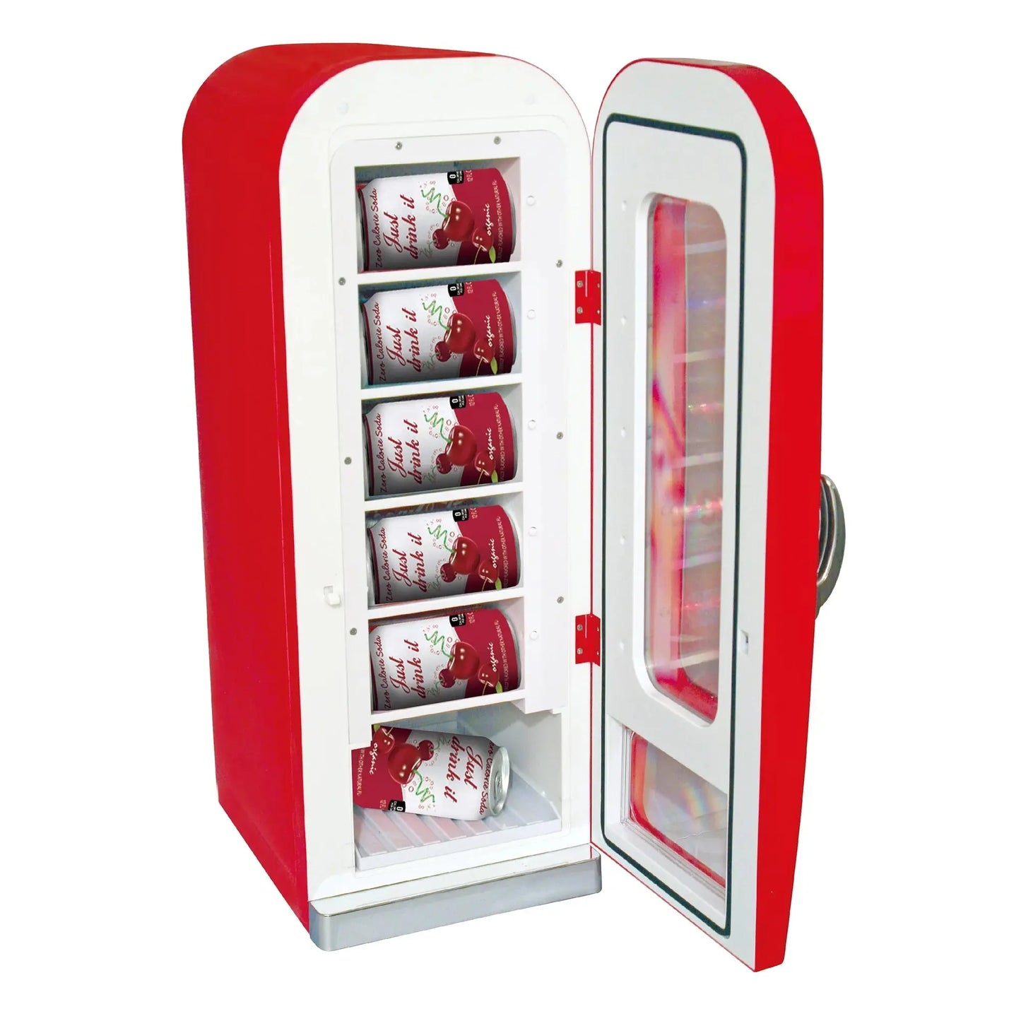 Frigidaire 0.6 Cu. Ft. Can Dispenser & Beverage Mini Personal Vending Machine Fridge Cooler (EFMIS045) - Red, New, 20 Inch Width | Fridge.com