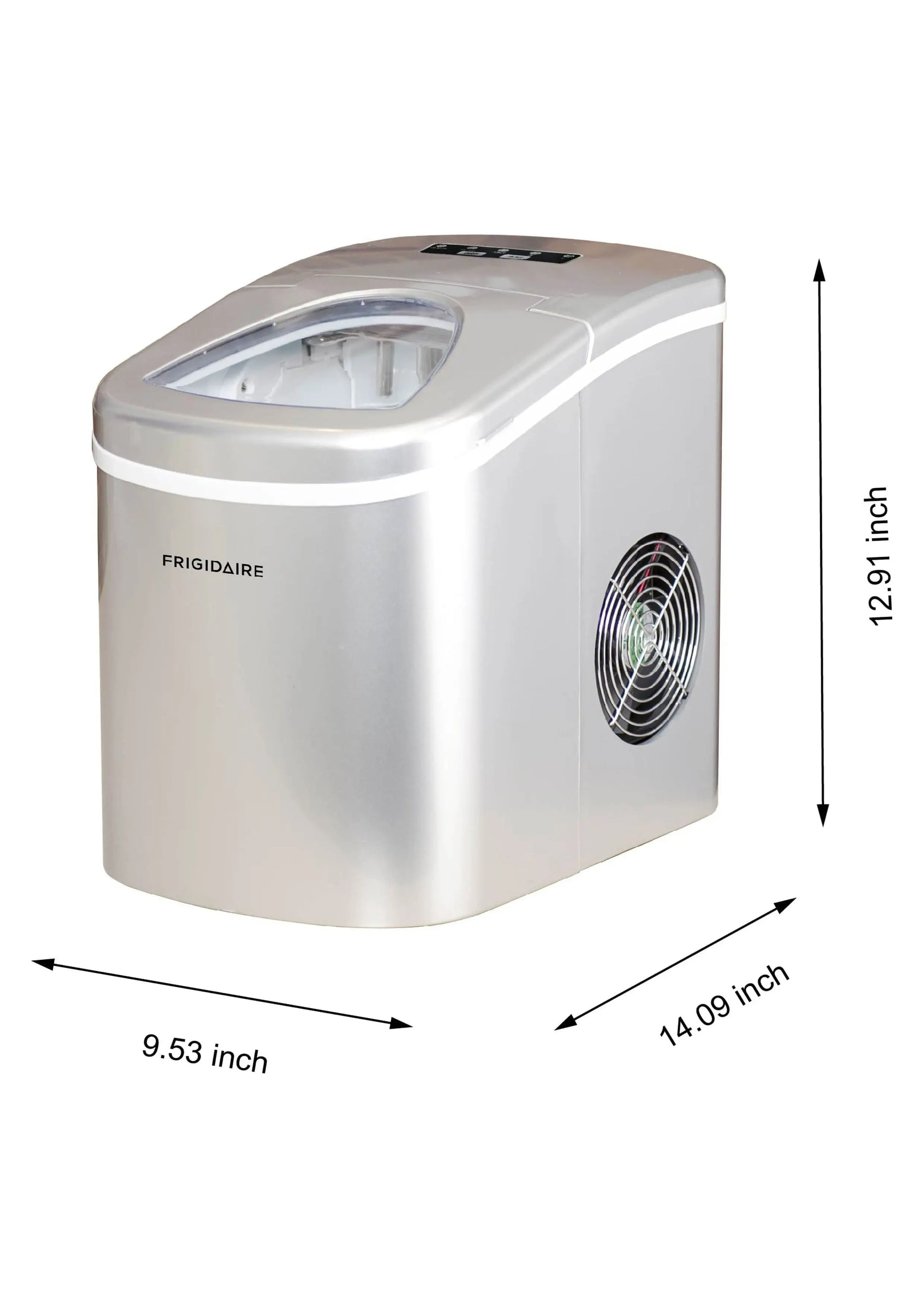 Frigidaire 26Lbs. Portable Countertop Ice Maker (Ice Nuggets)- Silver | Fridge.com