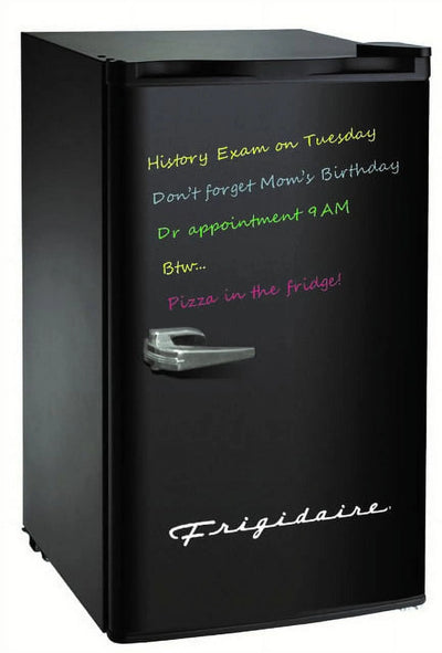 Frigidaire 3.2 Cu Ft Retro Dry Erase Compact Refrigerator, (EFR331-BLACK), Black | Fridge.com