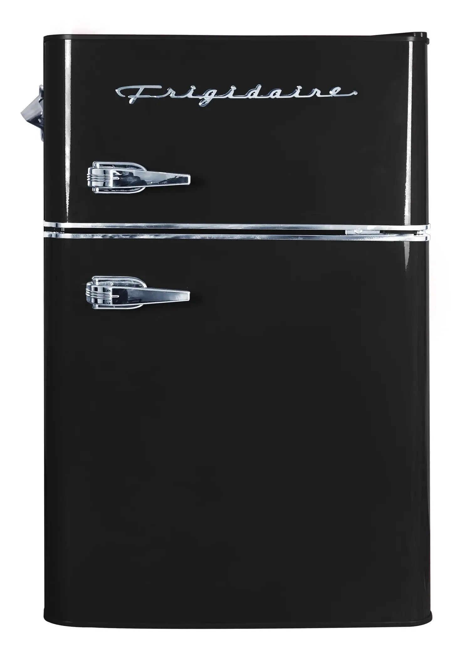 Frigidaire 3.2-Cu ft. 2-Door Retro Compact Bar Fridge with Freezer and Side Bottle Opener, EFR840 (Black) | Fridge.com