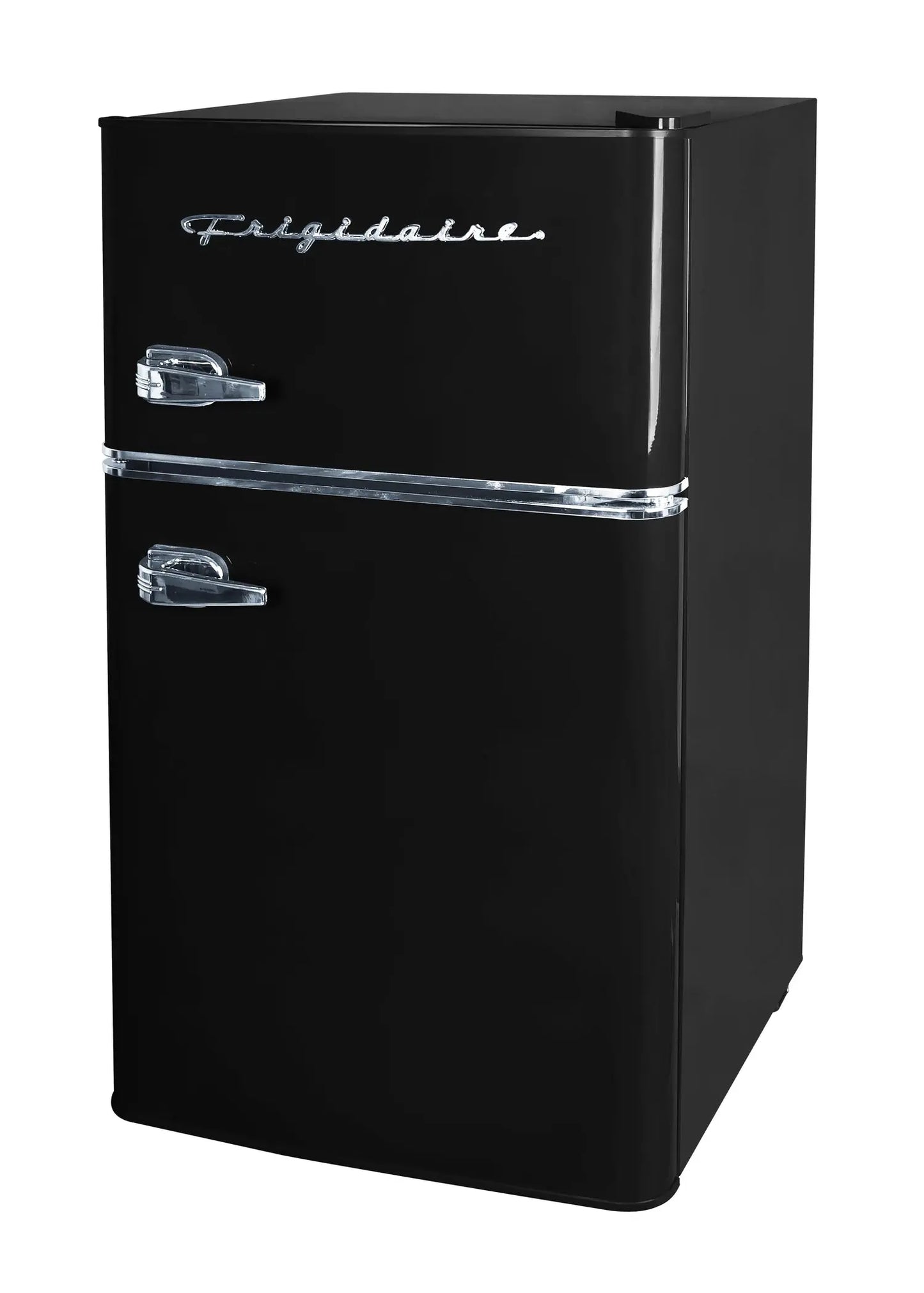 Frigidaire 3.2-Cu ft. 2-Door Retro Compact Bar Fridge with Freezer and Side Bottle Opener, EFR840 (Black) | Fridge.com