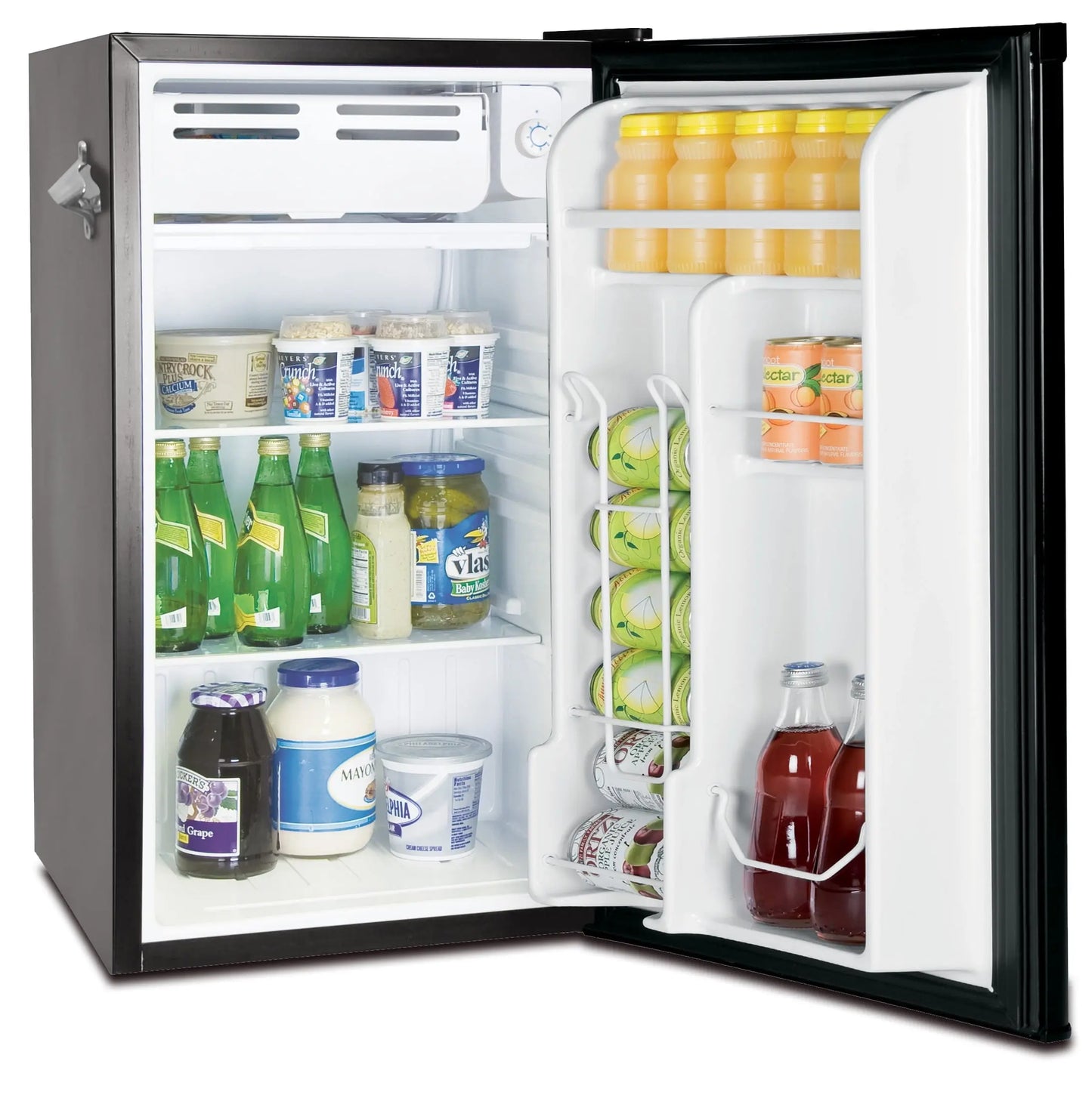 Frigidaire 3.2 Cu. Ft. Retro Compact Refrigerator with Side Bottle Opener EFR376, Black | Fridge.com