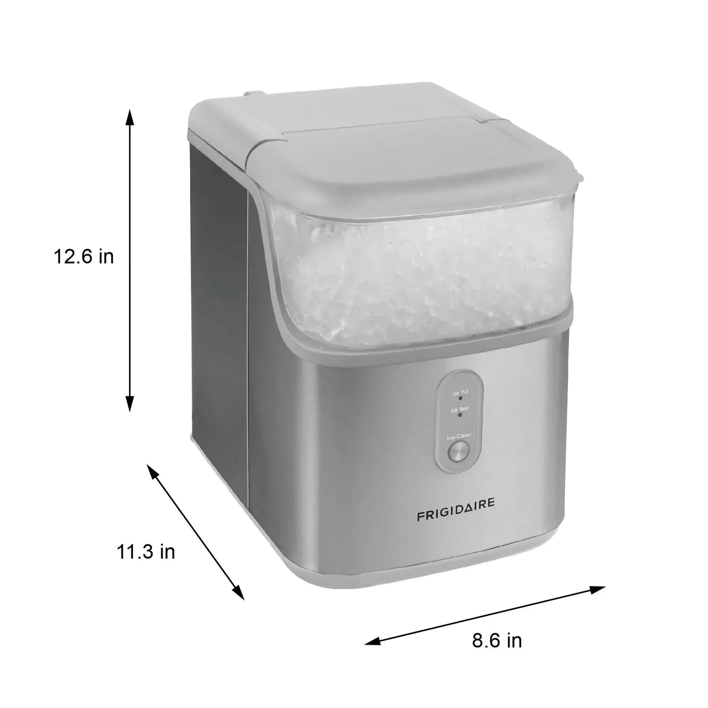 Frigidaire 33 Lbs. Premium Nugget Ice Maker - Stainless Steel, EFIC228 | Fridge.com