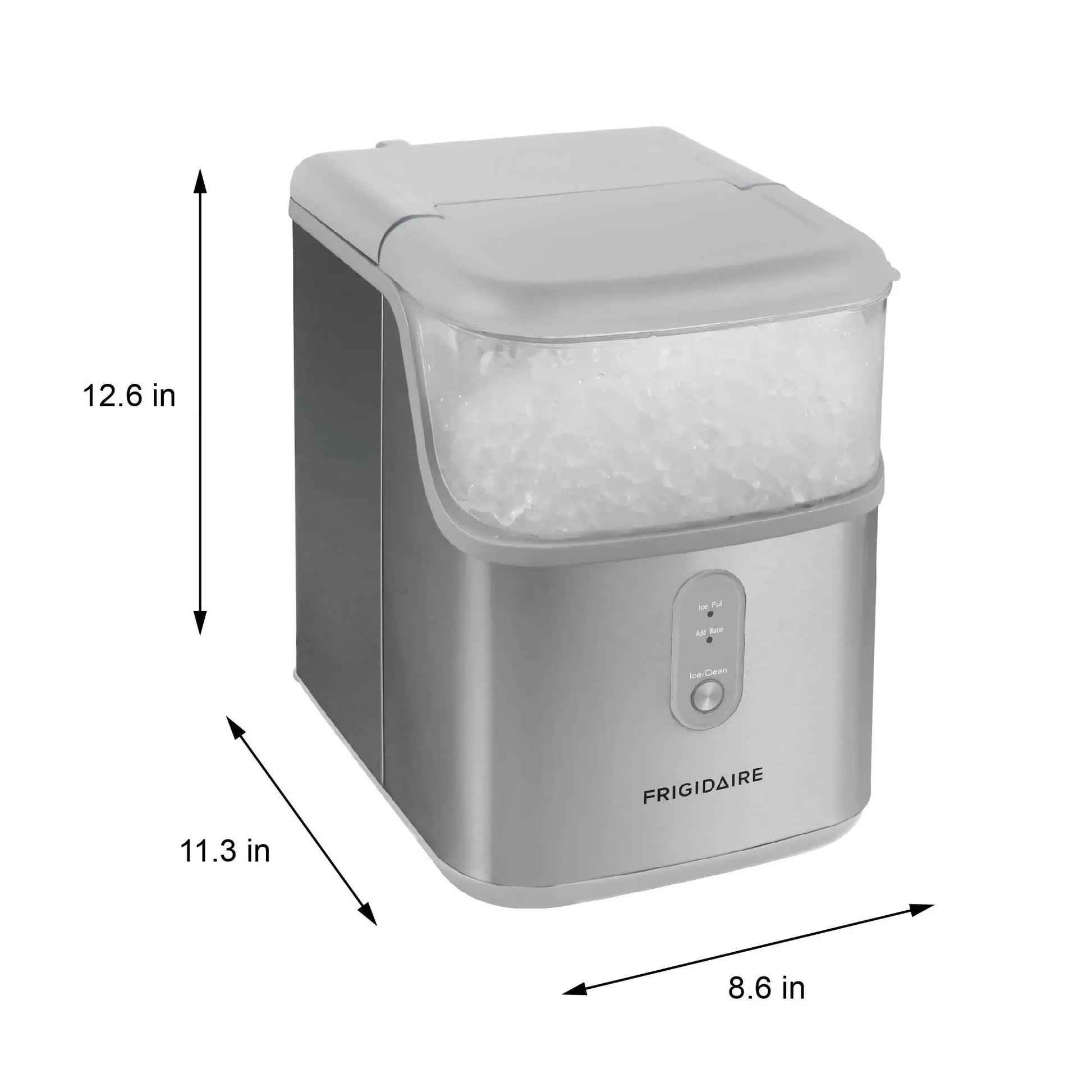 Frigidaire 33 Lbs. Premium Nugget Ice Maker - Stainless Steel, EFIC228 | Fridge.com