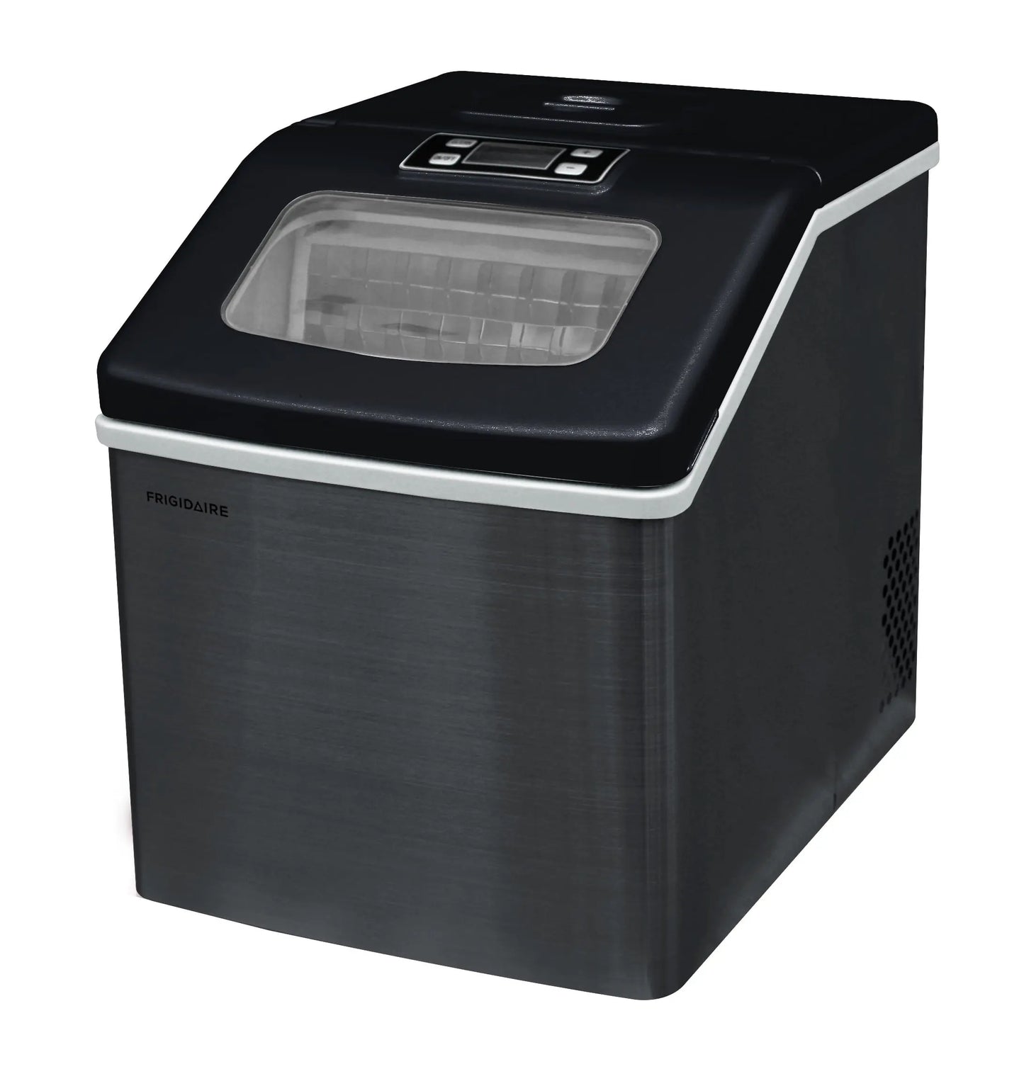 Frigidaire 40Lbs. Countertop Clear Square Ice Maker - Black | Fridge.com