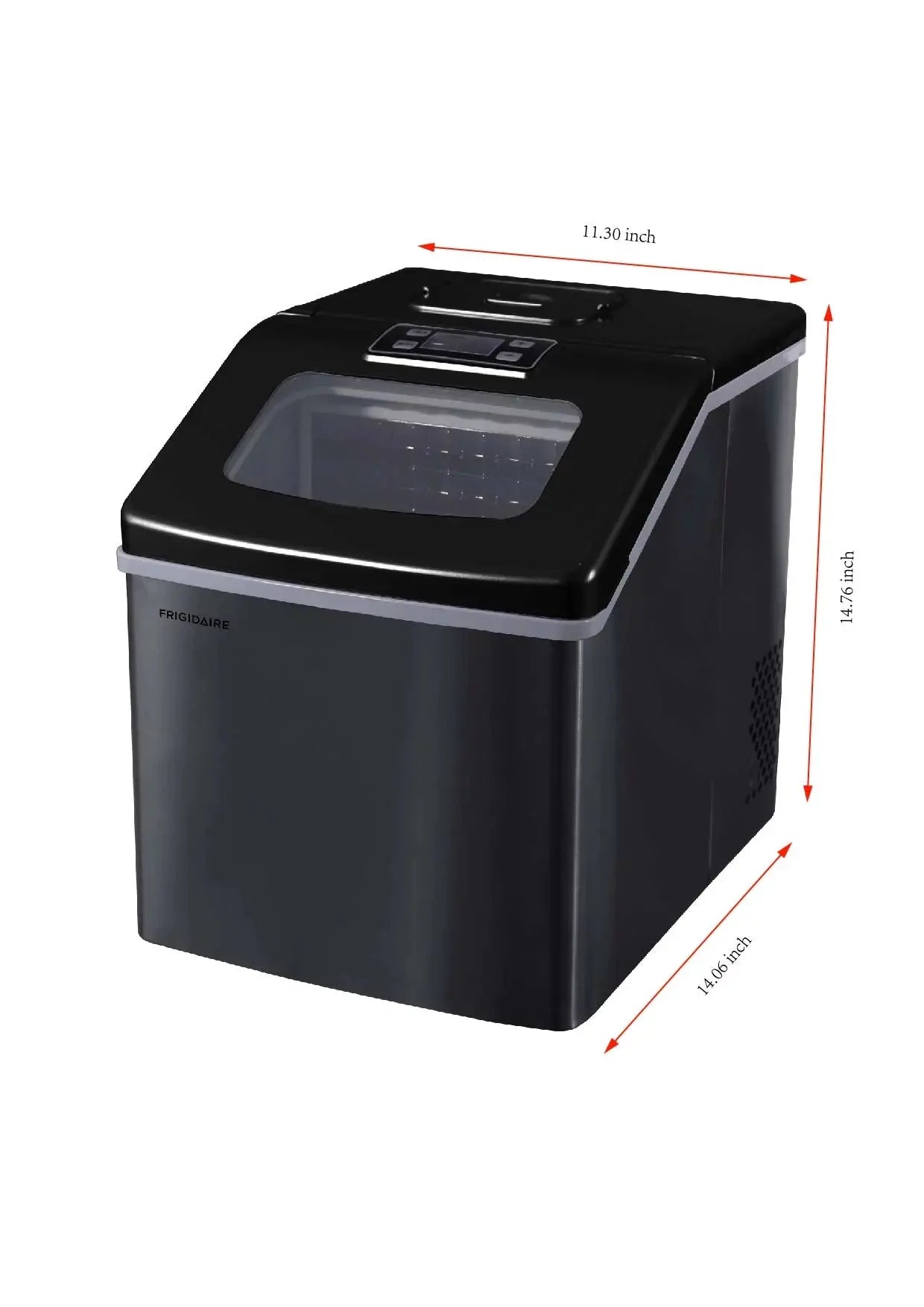 Frigidaire 40Lbs. Countertop Clear Square Ice Maker - Black | Fridge.com