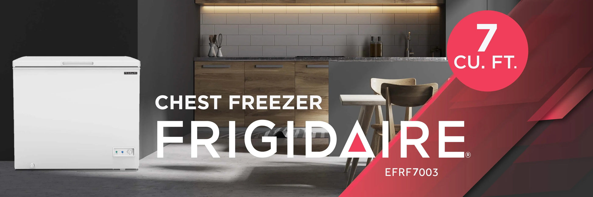 Frigidaire 7.0 Cu. Ft. Chest Freezer, EFRF7003, White | Fridge.com