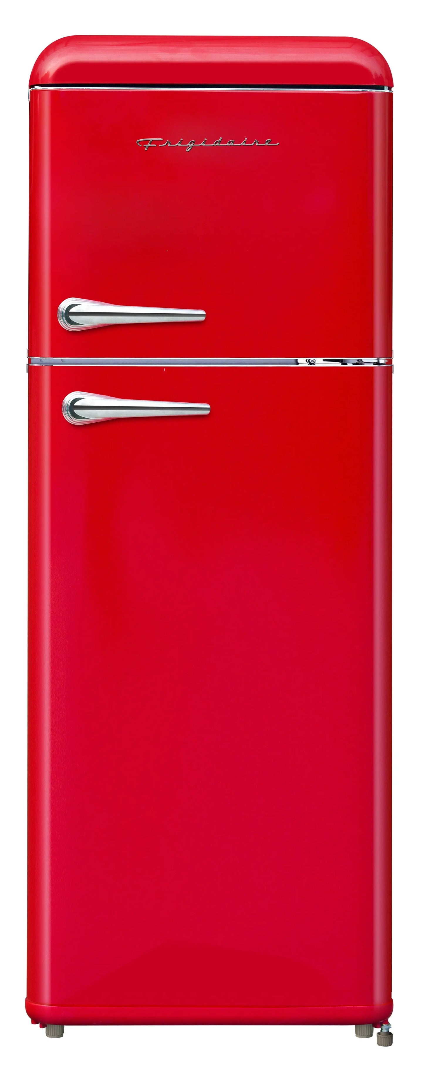 Frigidaire 7.5 Cu. Ft. Top Freezer Refrigerator in RED, Rounded Corners - RETRO, EFR756 | Fridge.com