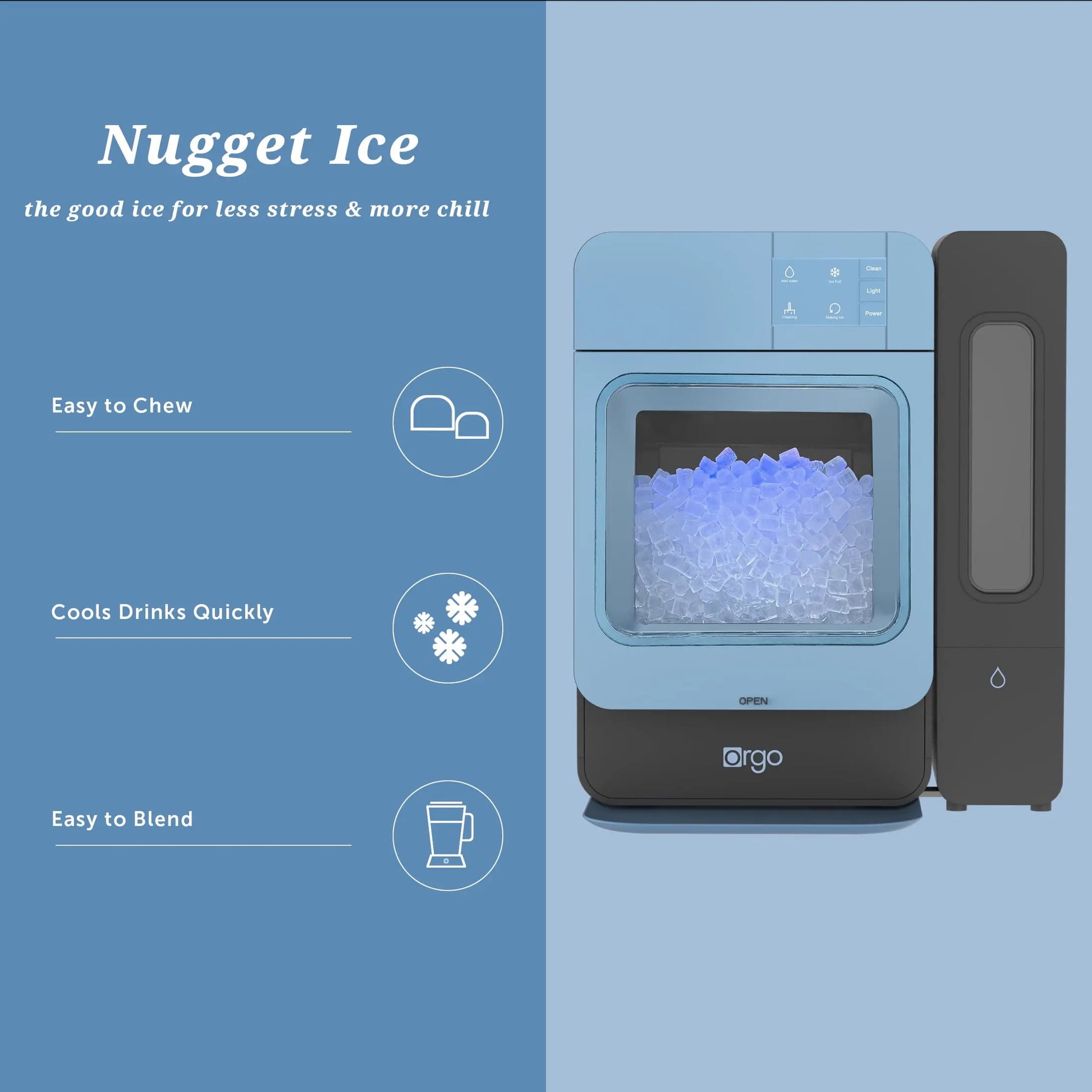 Frigidaire Gallery 44 lbs. Touchscreen Nugget Ice Maker - Stainless Steel Accent, EFIC256, NAVY | Fridge.com