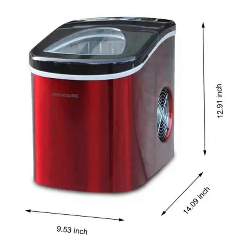 Frigidaire Red Stainless Steel 26Lb Ice Maker | Fridge.com