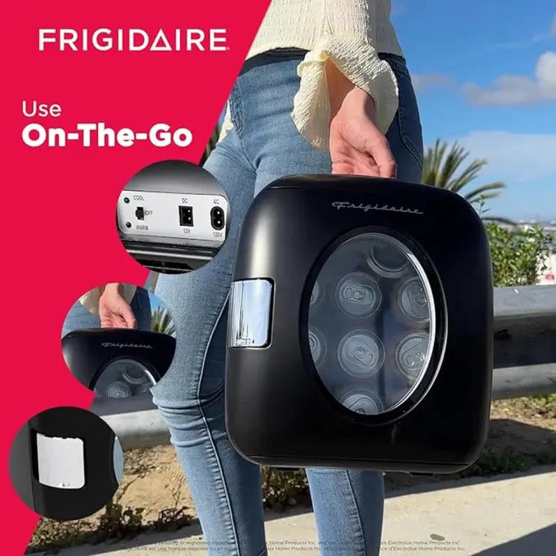 Frigidaire Retro Mini Fridge Cooler, Holds up to 9L or 12 Cans, Portable Fridge for Car, Office | Fridge.com