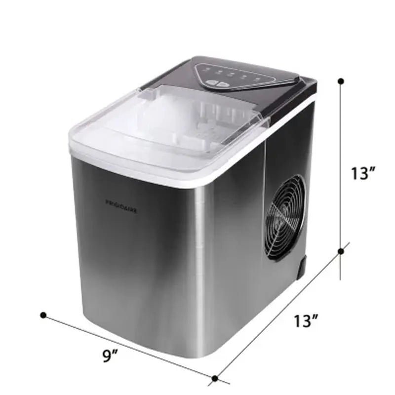 Frigidaire Stainless-Steel 26-Lb. Bullet-Shaped Ice Maker, Choose Color | Fridge.com