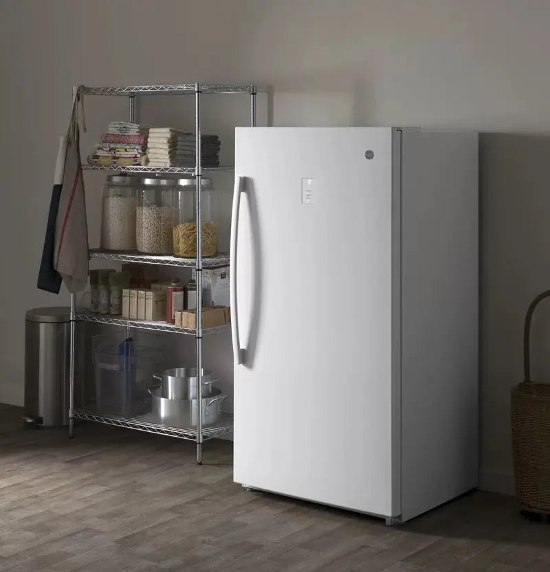 GE Garage Ready 17.3 Cu. Ft. Frost-Free Upright Freezer | Fridge.com