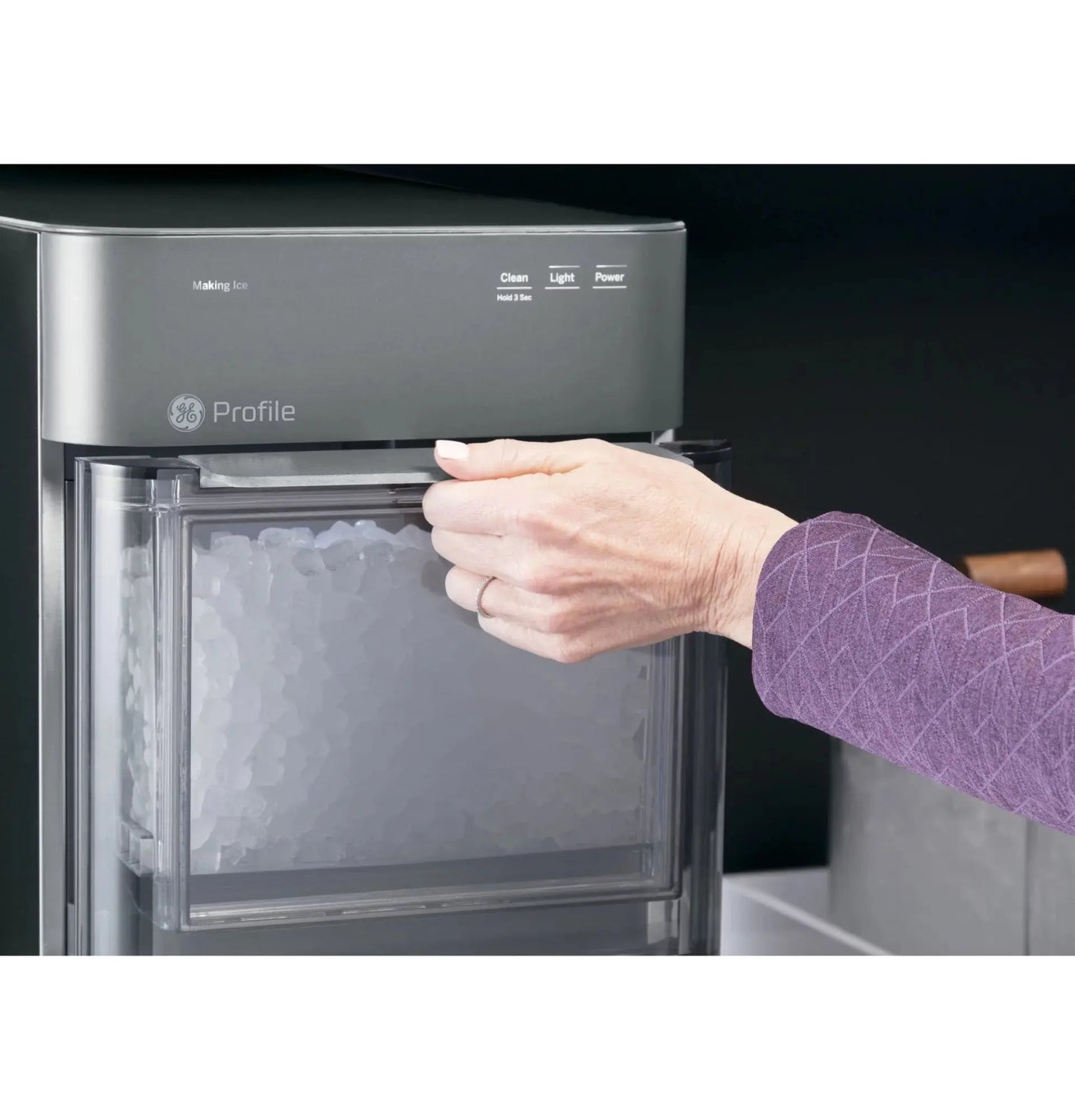 GE Profile Opal 2.0 | Countertop Nugget Ice Maker | Ice Machine with Wifi Connectivity | Smart Home Kitchen Essentials | Stainless Steel | Fridge.com