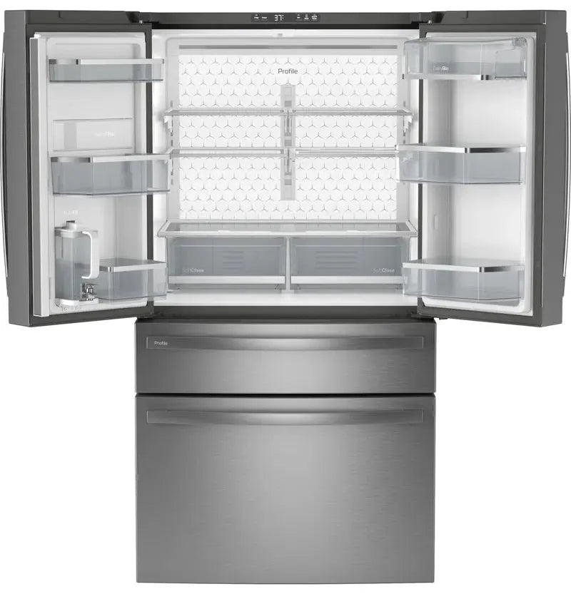 GE Profile Series Energy Star® 28.7 Cu. Ft. Smart Fingerprint Resistant 4-Door French-Door Refrigerator with Dual-Dispense Autofill Pitcher | Fridge.com