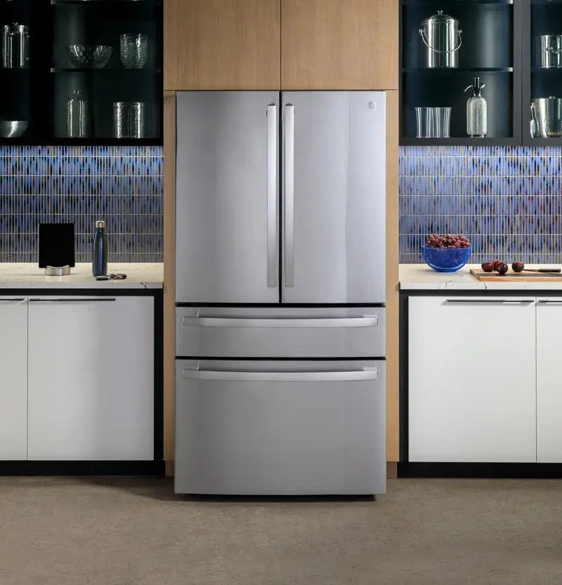 GE Profile Series Energy Star® 28.7 Cu. Ft. Smart Fingerprint Resistant 4-Door French-Door Refrigerator with Dual-Dispense Autofill Pitcher | Fridge.com