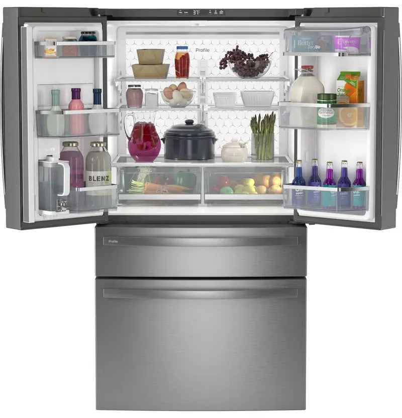 GE Profile Series Energy Star® 28.7 Cu. Ft. Smart Fingerprint Resistant 4-Door French-Door Refrigerator with Dual-Dispense Autofill Pitcher | Fridge.com