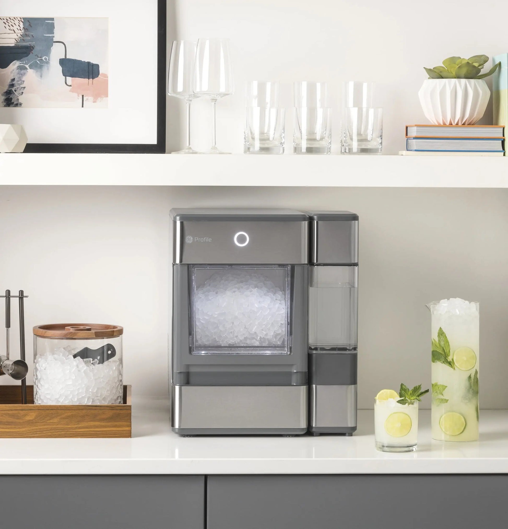 GE Profile™ Opal™ Nugget Ice Maker with Side Tank, Countertop Icemaker, Stainless Steel | Fridge.com