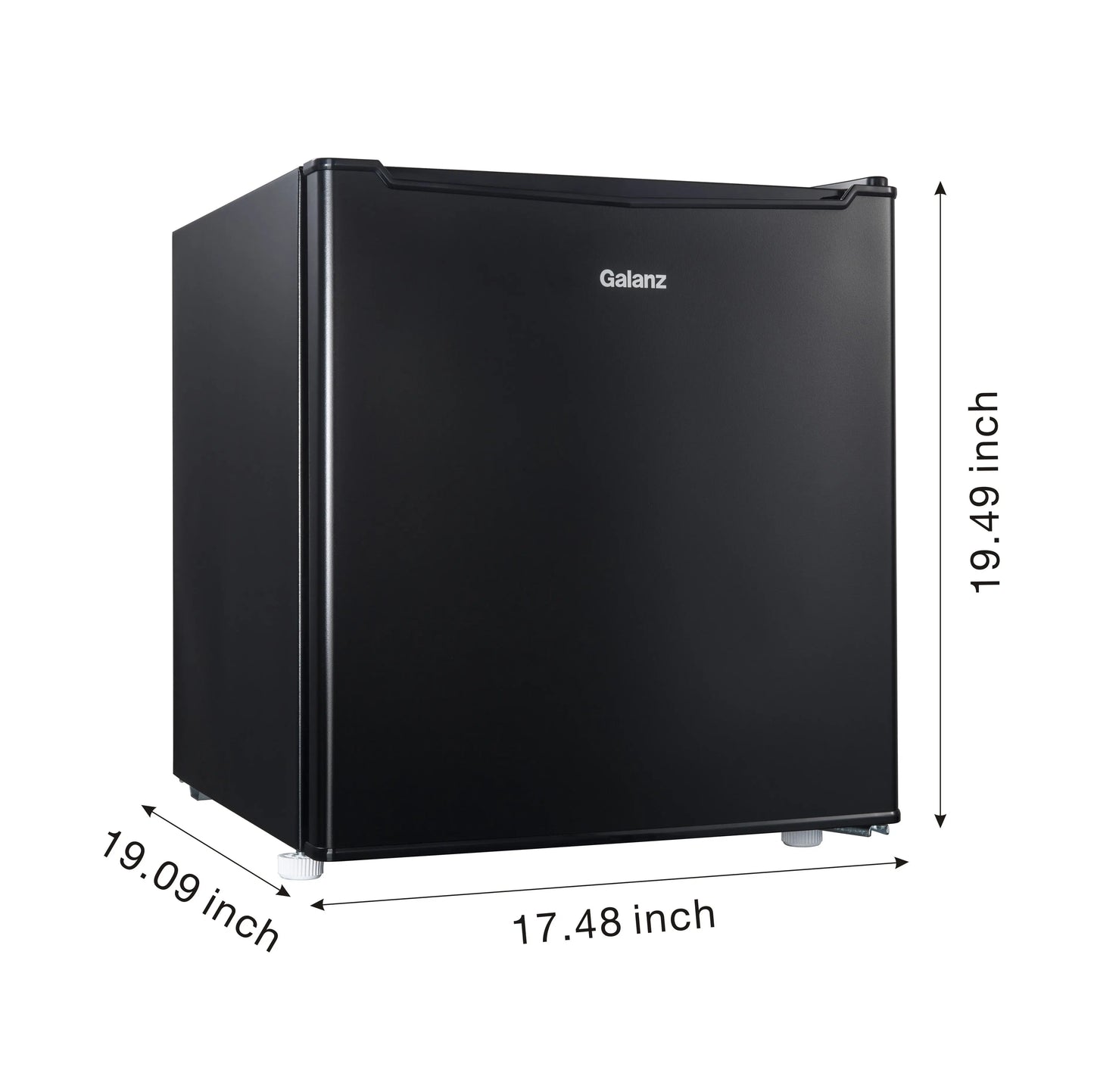 Galanz 1.7 Cu Ft Single Door Mini Fridge GL17BK, Black, New | Fridge.com