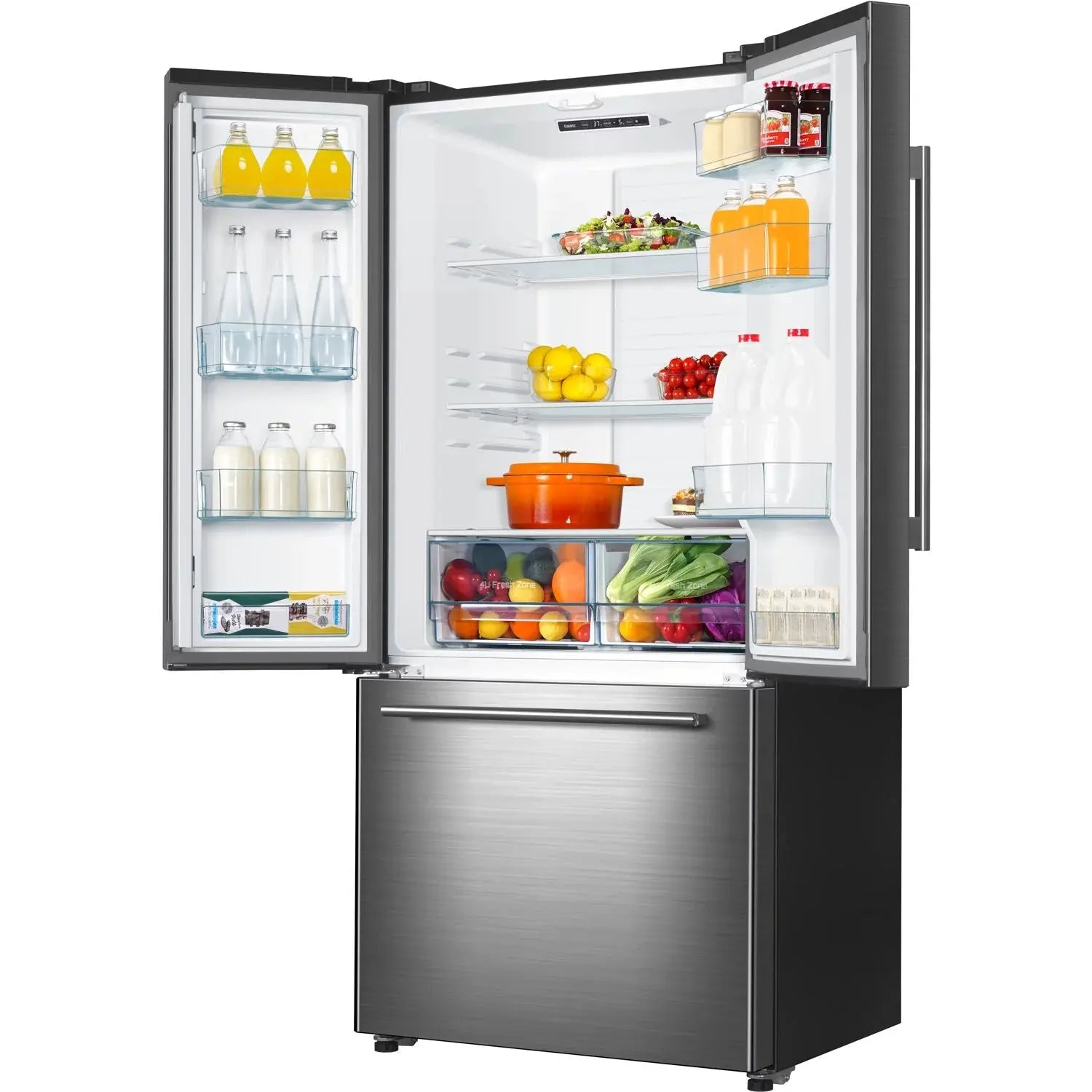 Galanz 18-Cu. Ft Counter Depth 3-Door French Door Refrigerator, Stainless | Fridge.com