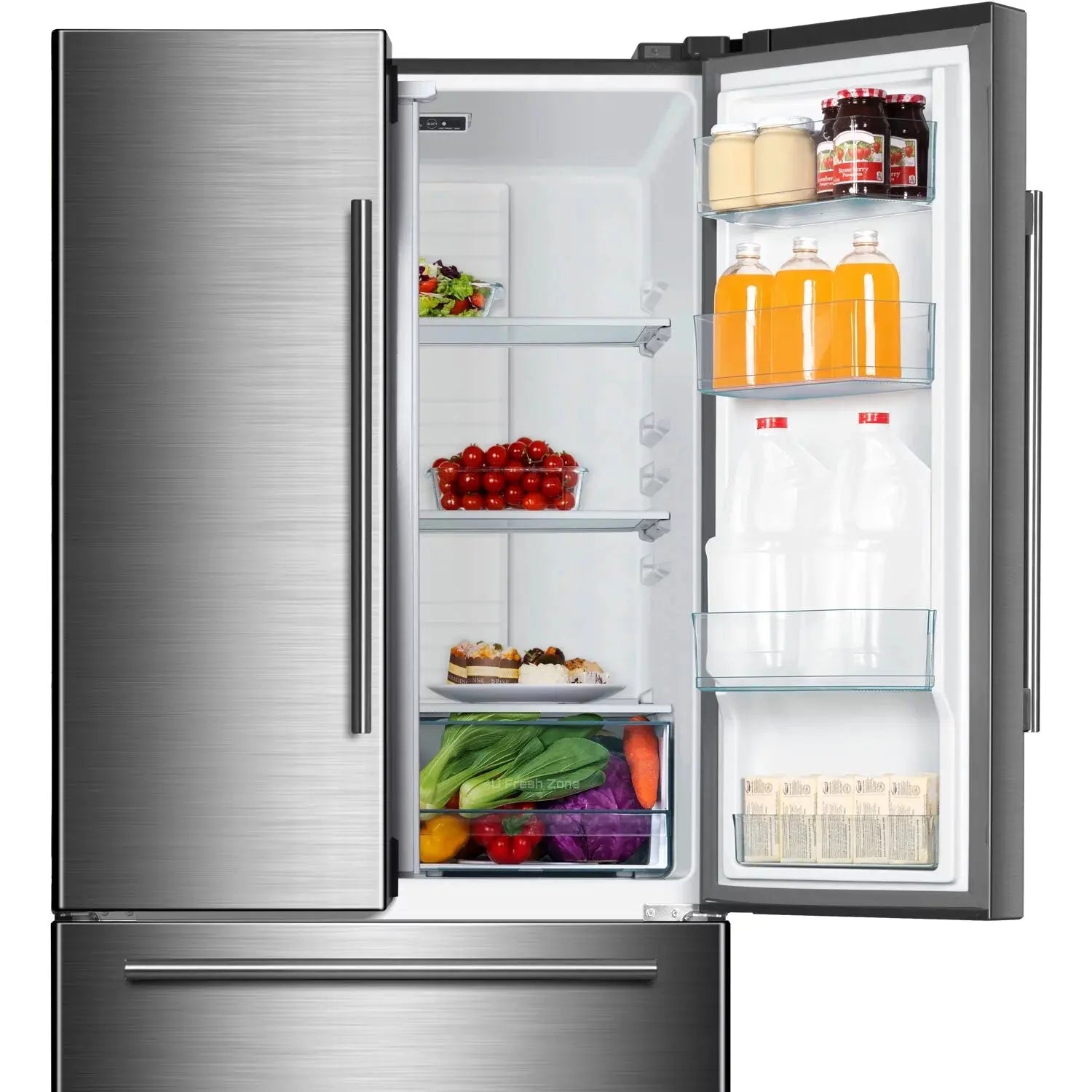 Galanz 18-Cu. Ft Counter Depth 3-Door French Door Refrigerator, Stainless | Fridge.com