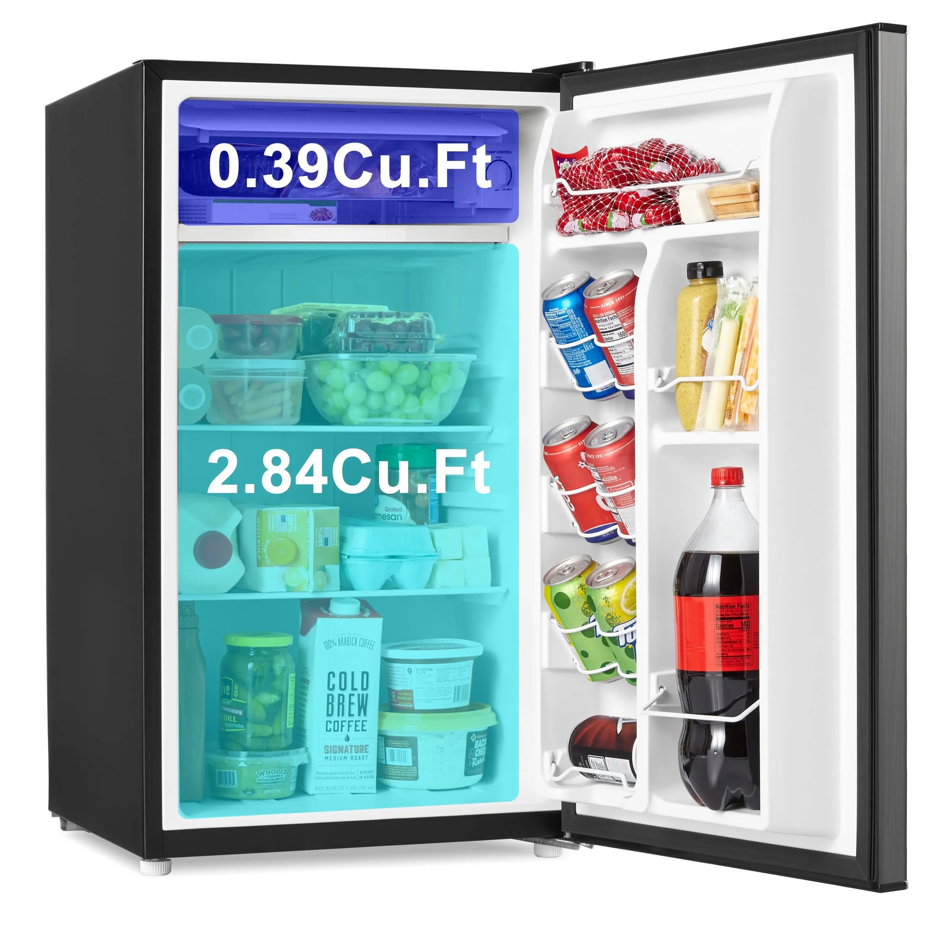 Galanz 3.3 Cu ft One Door Mini Fridge, Black Estar, New | Fridge.com