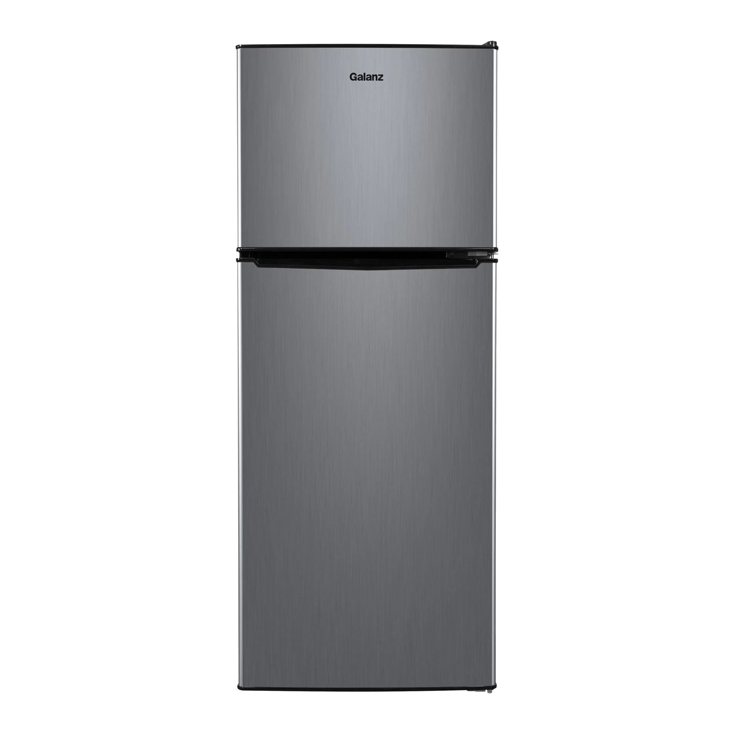 Galanz 4.6. Cu Ft Two Door Mini Refrigerator with Freezer, Stainless Steel, New, Width 19.13" | Fridge.com