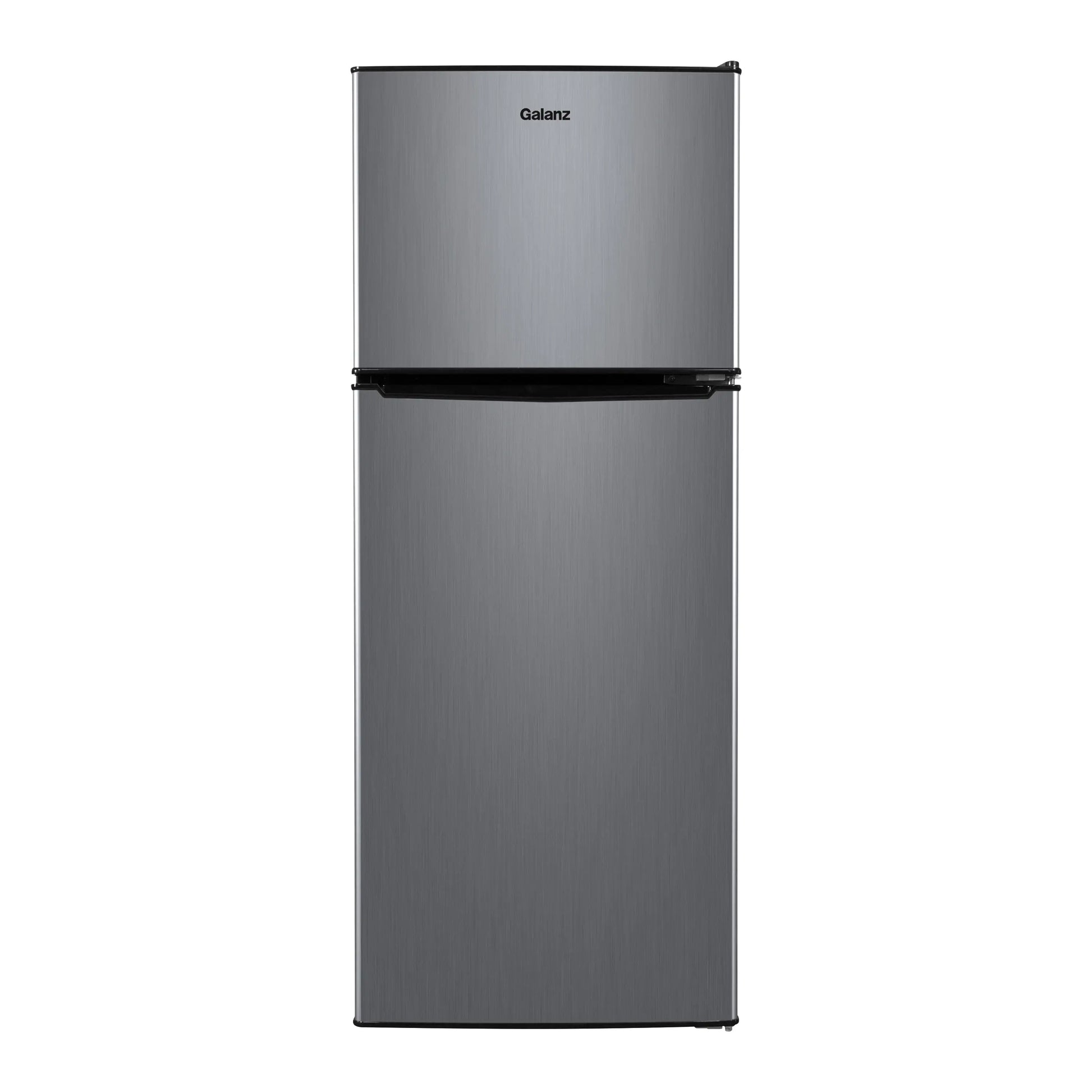 Galanz 4.6. Cu Ft Two Door Mini Refrigerator with Freezer, Stainless Steel, New, Width 19.13" | Fridge.com