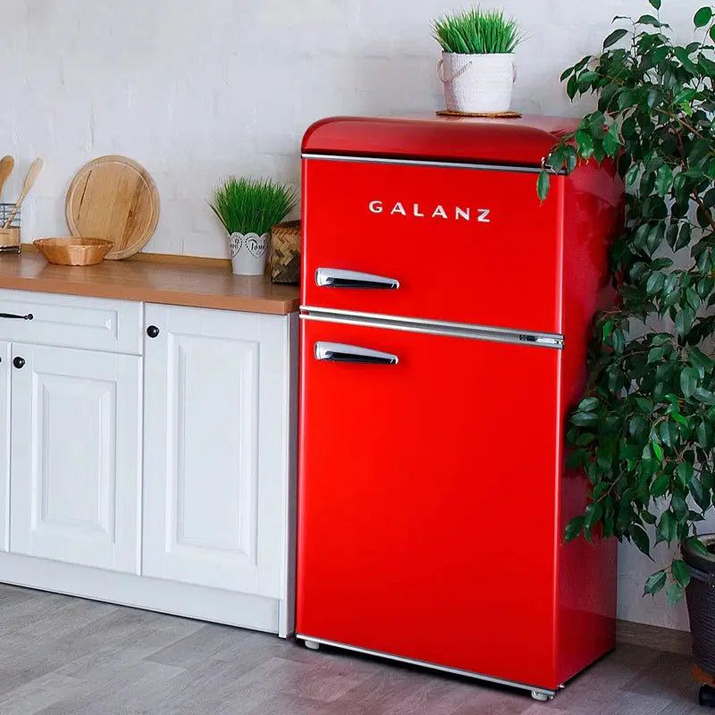 Galanz Retro 3.1 Cubic Feet Freestanding Mini Fridge with Freezer | Fridge.com