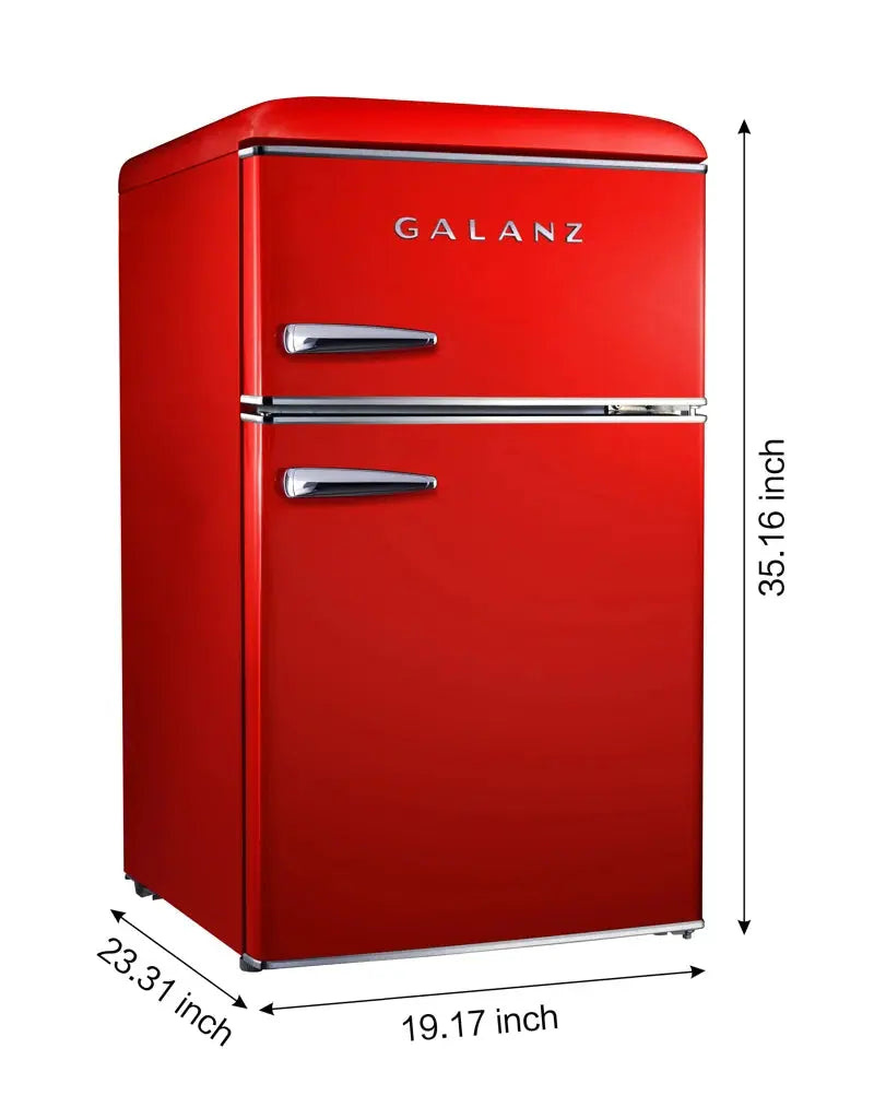 Galanz Retro 3.1 Cubic Feet Freestanding Mini Fridge with Freezer | Fridge.com