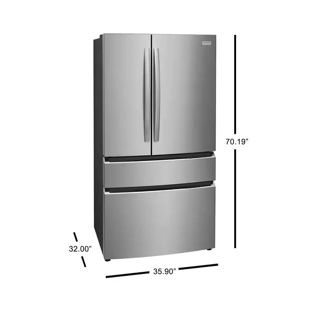 Gallery 21.4 Cu. Ft. 4-Door French Door Refrigerator in Stainless Steel, Counter Depth | Fridge.com