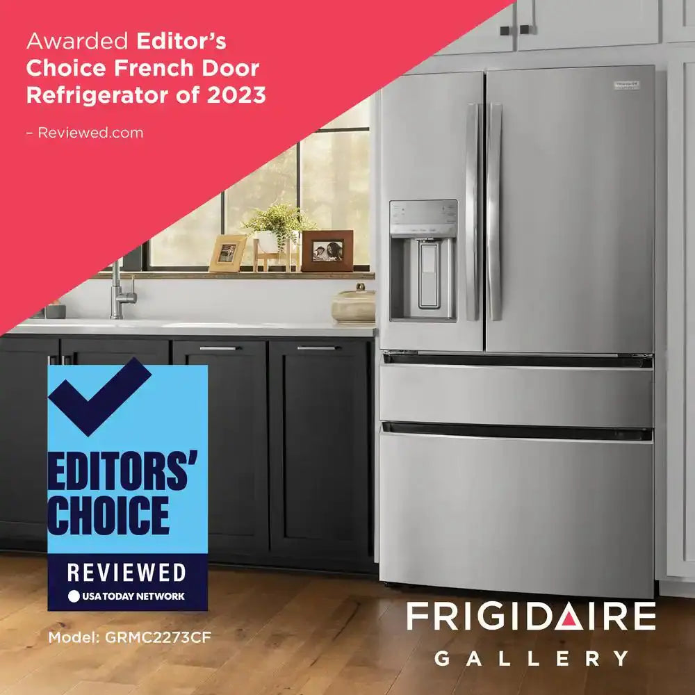 Gallery 21.5 Cu. Ft. 4-Door French Door Refrigerator in Stainless Steel, Counter-Depth | Fridge.com