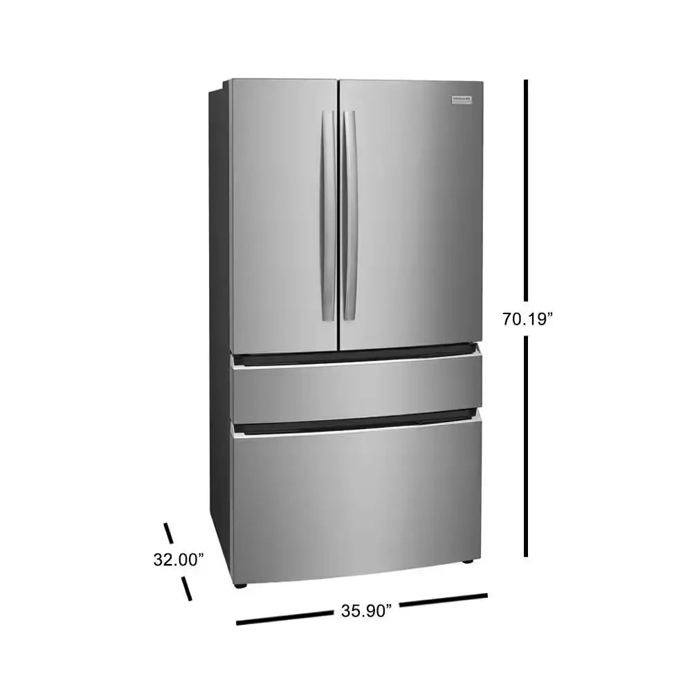 Gallery 21.5 Cu. Ft. 4-Door French Door Refrigerator in Stainless Steel, Counter-Depth | Fridge.com