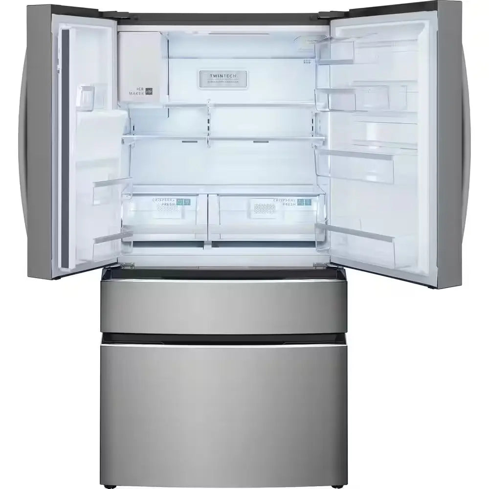 Gallery 36 In. 26.3 Cu. Ft. 4 Door French Door Standard Depth Refrigerator in Stainless Steel | Fridge.com