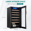 Gaomon 17.7'' 28 Bottle Single Zone Freestanding Wine Refrigerator | Fridge.com