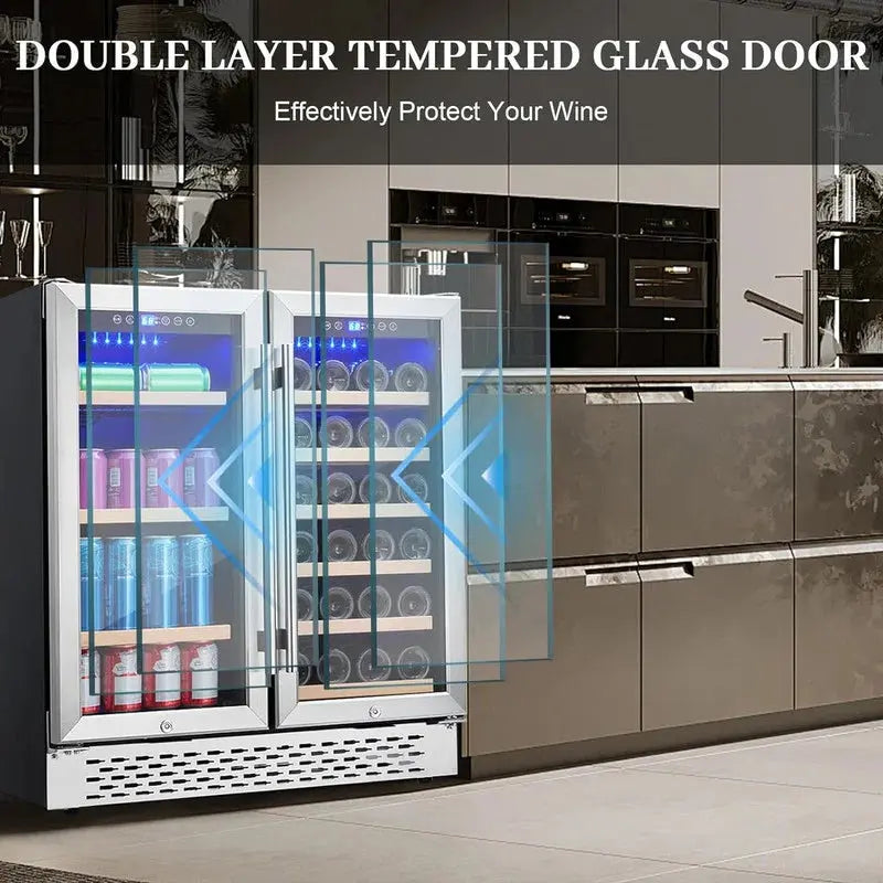 Gaomon 88'' Triple Zone Wine Refrigerator | Fridge.com