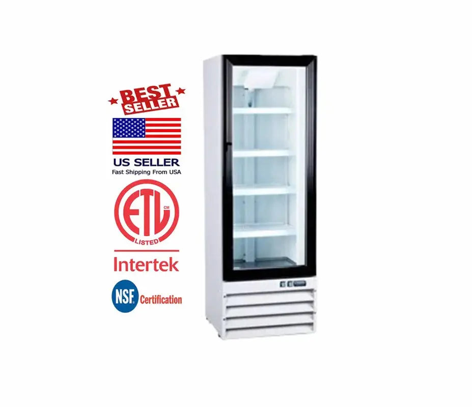 Glass Door Refrigerator Cooler Beverage Merchandiser Nsf 22" X 22" X 63" | Fridge.com