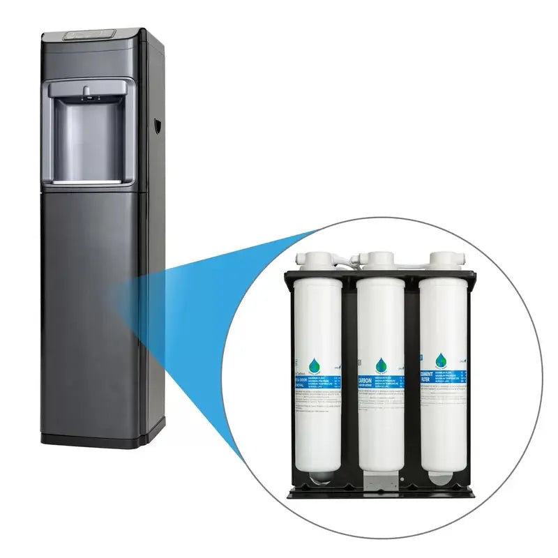 Global Water Black Free Standing Bottleless Electric Filtered Water Dispenser | Fridge.com