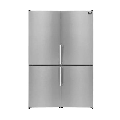 Guardia 46.8-Inch Side-By-Side Bottom Freezer Refrigerator Stainless Steel, 21.6 Cu.Ft. | Fridge.com