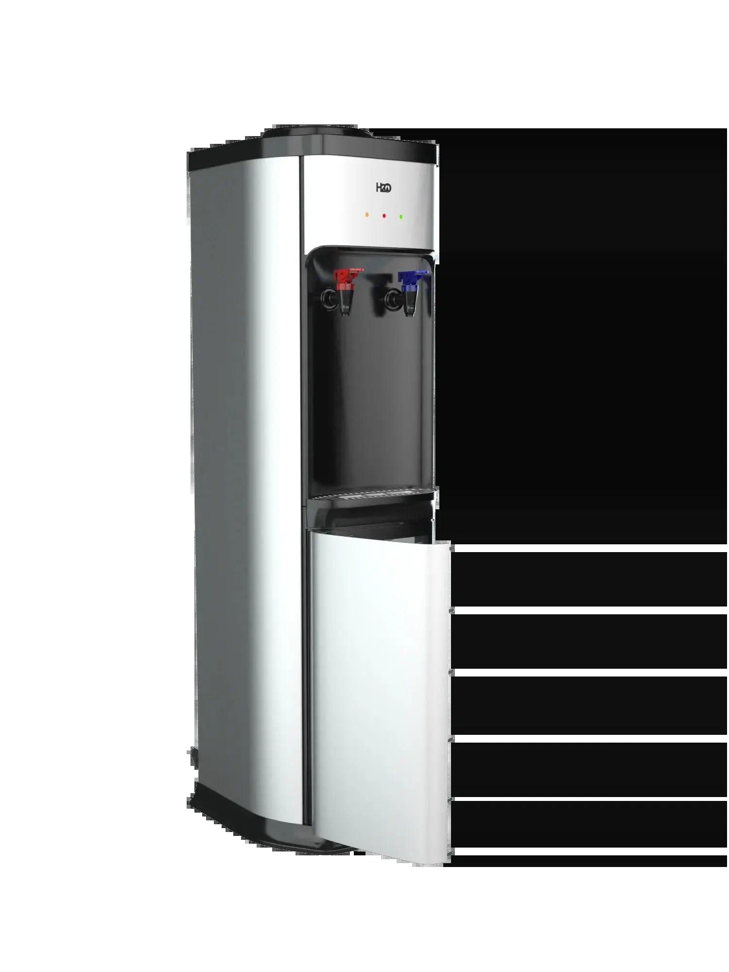 H2O-98 Top Load Water Dispenser in Black, Providing 40-48° F Cold Water, H2O, 40.5 Inch Height | Fridge.com