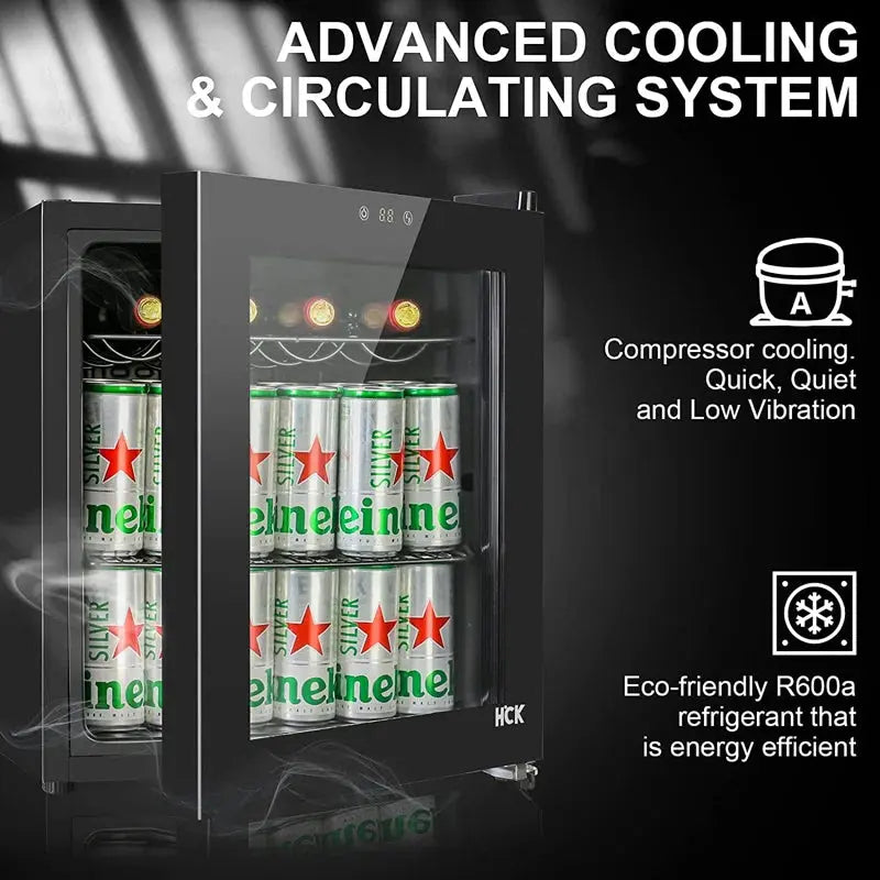 HCK 18'' 15 Bottle Single Zone Freestanding Wine Refrigerator | Fridge.com