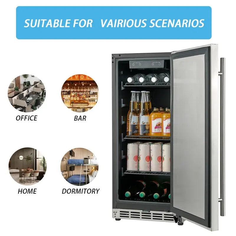 HCK 90 Cans (12 Oz.) Outdoor Rated Built-In Beverage Refrigerator | Fridge.com