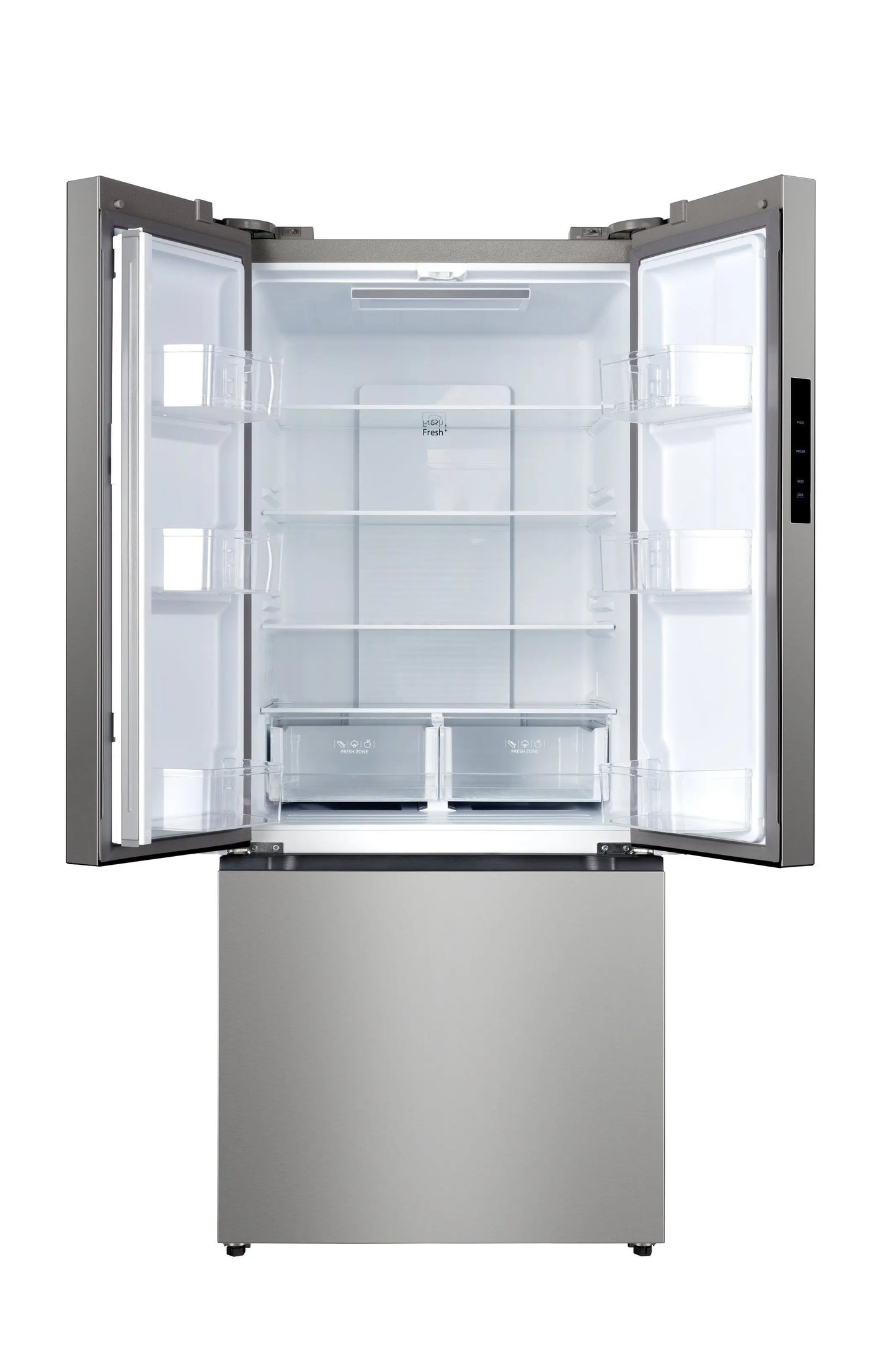 Hamilton Beach, 17.7 Cu. Ft. French Door Refrigerator, Freestanding Installation, Platinum Silver, HZ0771 | Fridge.com