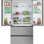 Hamilton Beach, 17.9 Cu. Ft. French Door Refrigerator, Freestanding Installation, Platinum Silver, 2 Freezer Doors, HZ4051 | Fridge.com