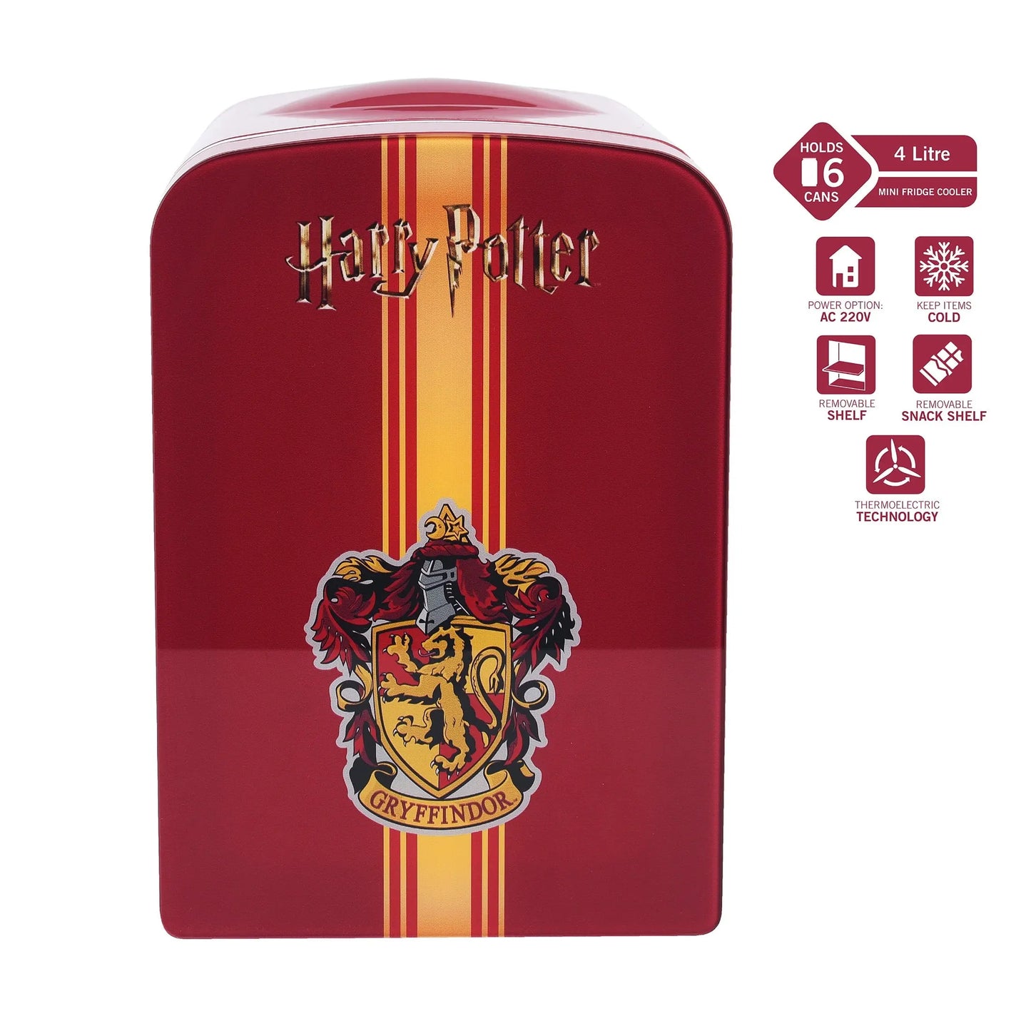 Harry Potter Red Gryffindor 4L 6 Can Cooler Mini Fridge | Fridge.com